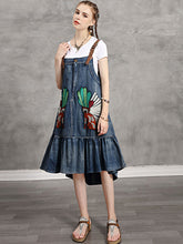 Original Irregularity Denim Suspender Dress